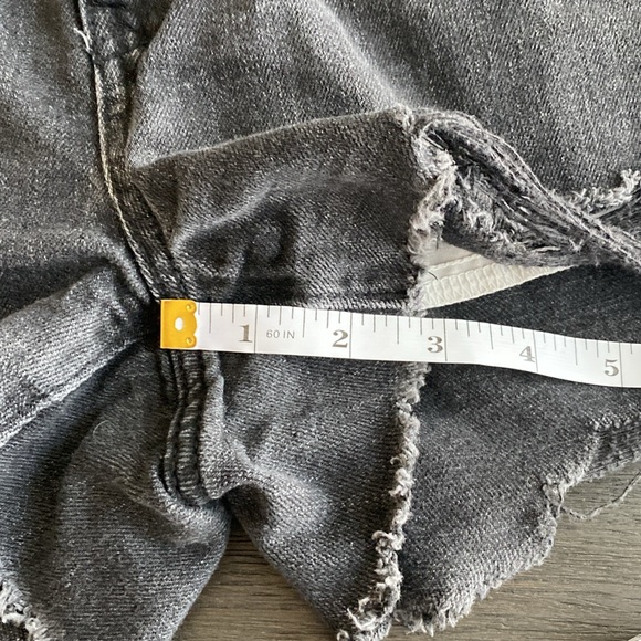 Aerie charcoal Distressed Jean Shorts - Picture 6 of 8